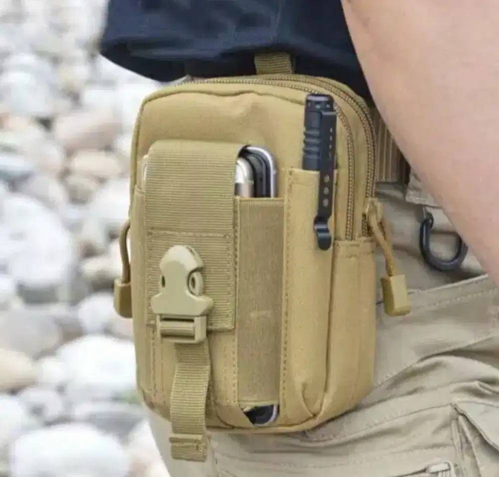 Tas Pinggang Smartphone Tactical Holster Army dan Coklat