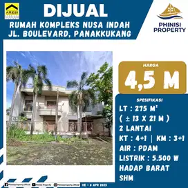 DIJUAL RUMAH 2 LANTAI DI KOMPLEKS NUSA INDAH