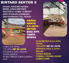 Kavling murah akses mobil dibintaro sektor 9