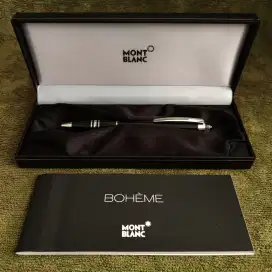 Montblanc Starwalker Platinum Coated Black Resin Ballpoint Pulpen Pen