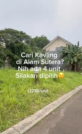 Dijual 4 Unit Kavling Gandeng di Alam Sutera