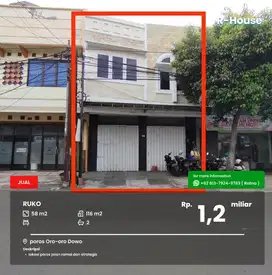 Ruko 2 lantai poros jalan Oro-oro Dowo lokasi ramai