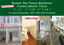 Dijual Rumah The France Residence Condet Jakarta Timur