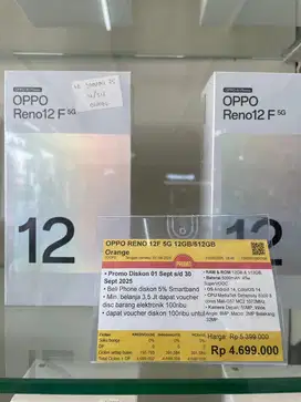 Reno 12f 5G 12/512gb new