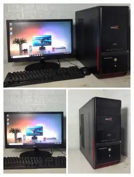 PC set Murah i3 RAM 8 SSD 128GB Monitor 19in Keyboard Mouse