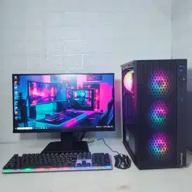 PC set Gaming Grafis i7 RAM 16 SSD 256 VGA 4GB + LED 22in FHD Murah