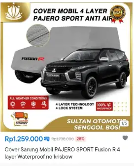 Sarung mobil ex pajero 4 layer