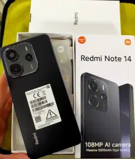 Xiomi redmi Note 14 4g Nfc ram 8/256 lecet pemakaian dan masih garansi