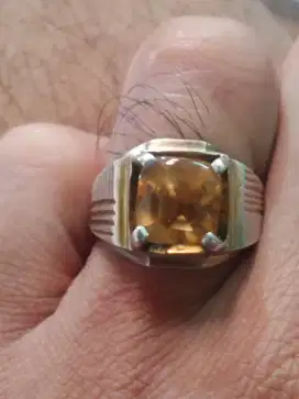 Batu citrine ring perak