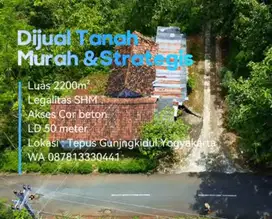 Dijual tanah Murah Luas 2200m² Legalitas SHM  100 juta Lokasi Tepus