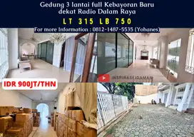 Gedung 3 lantai full 750mtr Kebayoran Baru dekat Radio Dalam Raya
