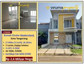 VTH0200 - Rumah Cluster 2 Lantai, SHM, Modernland, Kota Tangerang