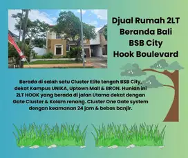 Rumah 2LT HOOK Jalan Utama Beranda Bali Dekat Kolam Renang Uptown Mall