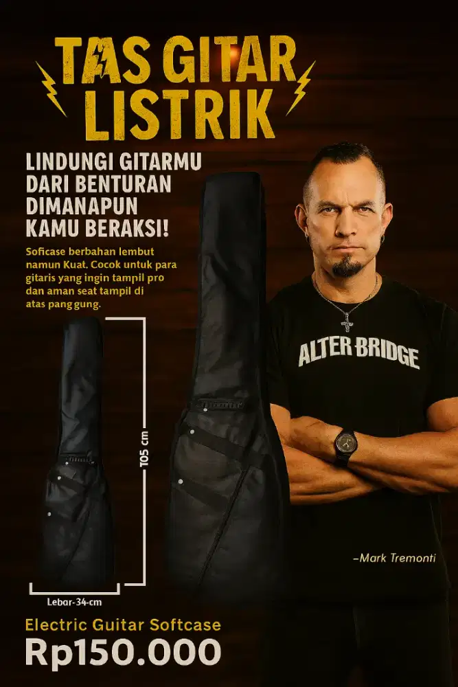 Tas Gitar Listrik Elektrik Guitar Softcase Electric Bag