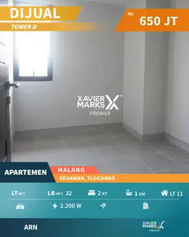 Apartemen Begawan 2BR Dekat Kampus di Tlogomas Malang View Gunung