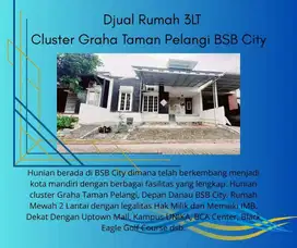 Hunian 3LT Djual Cluster Graha Taman Pelangi Depan Danau BSB City