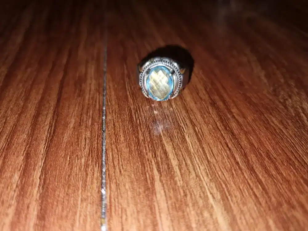 cincin natural aquamarine eye clean + memo
