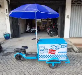 Gerobak sepeda listrik / Gerobak kopi keliling