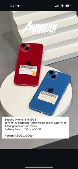 Second iphone 13 512gb beacukai