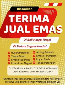 Terima Jual Emas Perhiasan & Batangan – Cash & Cepat