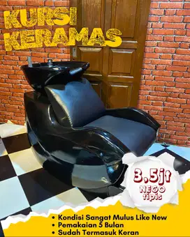 Dijual Kursi Keramas Salon/Barbershop Kondisi Istimewa Siap Pakai!