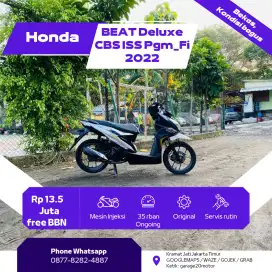Honda Beat Deluxe 110cc CBS ISS Free Balik nama Tahun 2022 Pajak Hidup