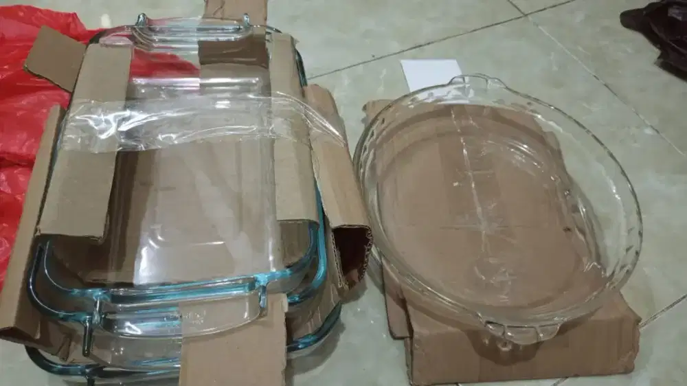 Piring wadah pyrex set Prancis original