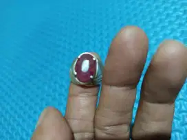 Cincin Ruby iketan perak