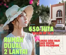 RUMAH TOWN HOUSE 2 LANTAI  SUKA MAJU SAKO KENTEN KOTA PALEMBANG