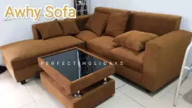 Sofa L Minimalis Cantik Murahh