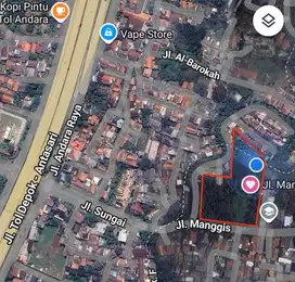 Large Land size 7695 m2 in quiet area of Ciganjur, South Jakarta.