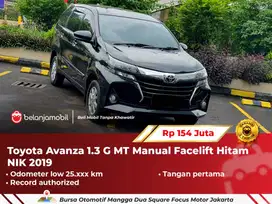 [ LOW KM 25RB ] Toyota Avanza 1.3 G MT Manual Facelift Hitam 2019 2020