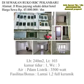 Di sewakan ruko RBC jln.riau payung sekaki dekat hotel