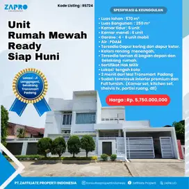 Jual rumah siap huni mewah di padang