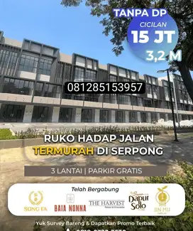 THE EXQUIS Ruko Terbaru BSD City Direct Parking 3,2m hadap jalan!