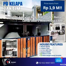 “Hunian Siap Huni Pondok Kelapa – Appraisal BCA Rp 1,85 M ND129