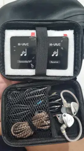 JUAL IN EAR MONITOR WIRELESS HEADSET KZ CASTER 1X PAKAI