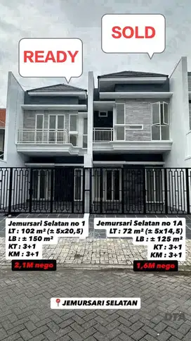 ‼️SISA 2 UNIT‼️PERUMAHAN JEMURSARI SELATAN HANYA SELANGKAH KE RAYA JEM