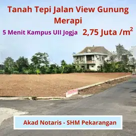 Tanah Jogja Utara View Gunung Merapi, Cocok Untuk Hunian dan Villa