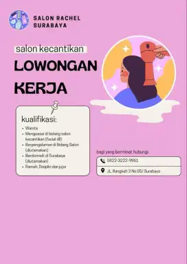 Lowongan Salon Kecantikan