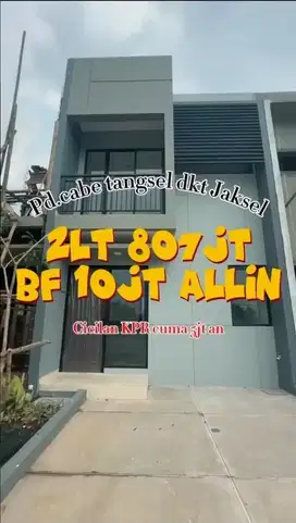2Lantai Free DP Free Biaya2 Dekat Banget Ke Toll Pamulang dan Jaksel