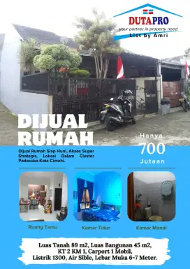 Rumah di jual Cepat di Padasuka cimahi Harga 700 jutaan !!