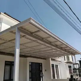 Kanopi atap alderon rangka besi holloh galpanis
