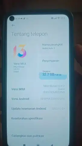 Jual HP redmi 6+128 Gb