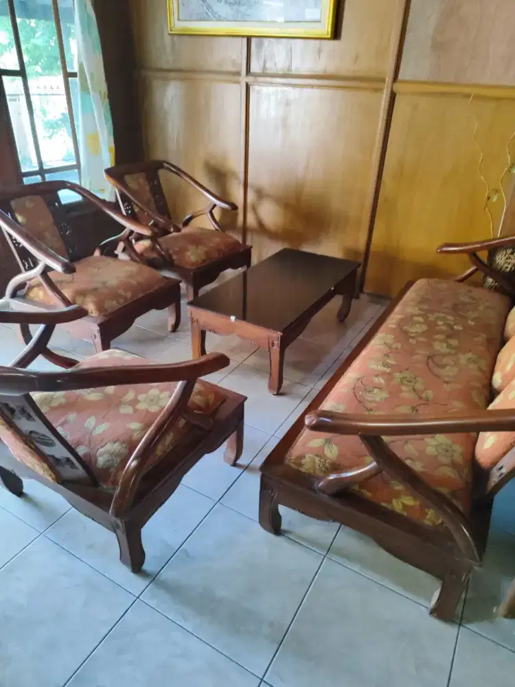 Set kursi tamu jati asli
