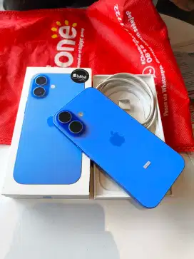 iPhone 16 128 GB blue CC 17 pemakaian 1 bulan