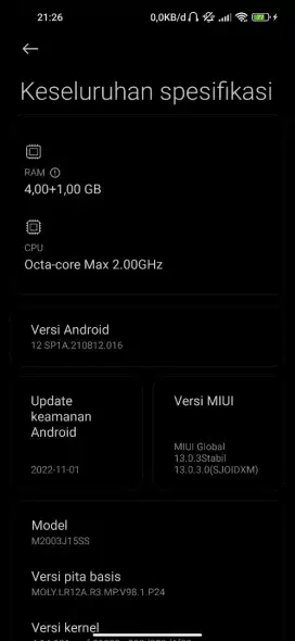 Redmi note 9 BU