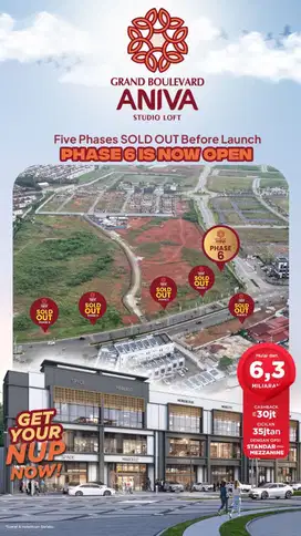 Aniva studio loft berlokasi di Gading serpong yg sudah hidup