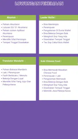 Lowongan Pekerjaan