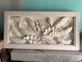 RELIEF IKAN RELIEF UKIRAN BATU ALAM(SUDAH READY TINGGAL KIRIM)